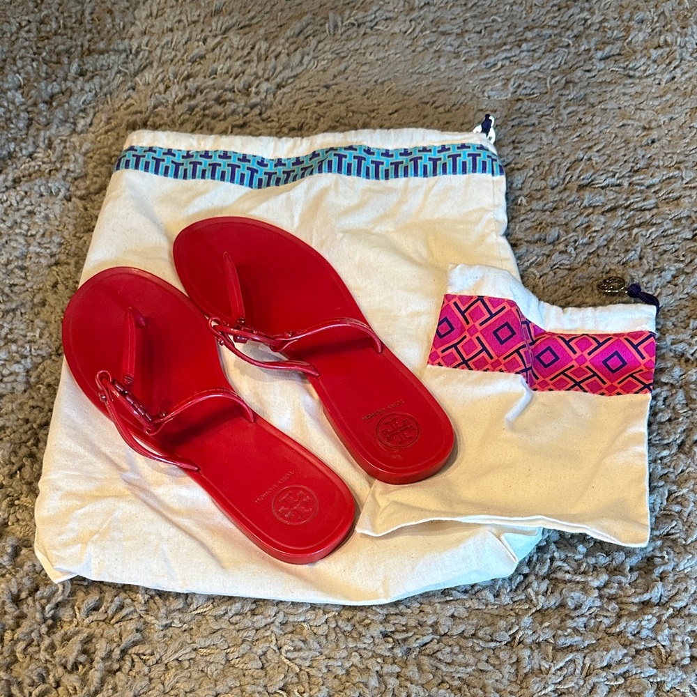 Tory Burch Cherry Red Sandals